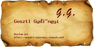 Gosztl Gyöngyi névjegykártya